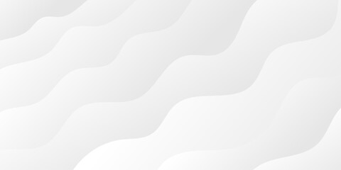Abstract minimalistic white paper wave curve lines banner background design.
