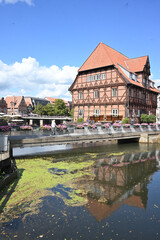 Obraz premium house on the river in Lunaberg, Germany