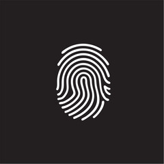 Fingerprint vector graphic: security, identification, and biometrics eps silhouette