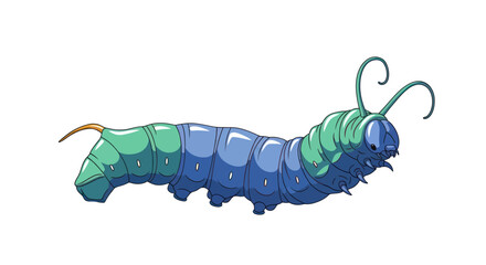 Colorful Caterpillar Illustration.