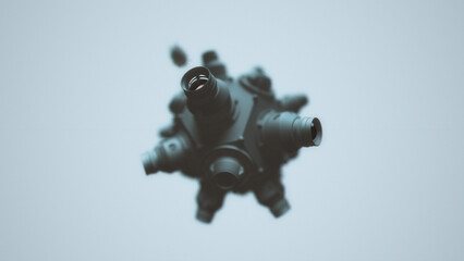 Nano Tech Tiny Camera Nano Robot Micro Camera Robotic Device Futuristic Camera 3d illustration