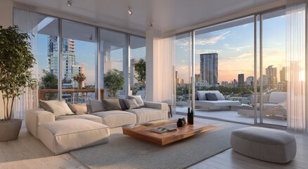 Modern penthouse living room with city views (1)