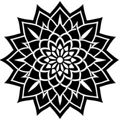 Minimal Rose Mandala