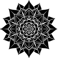 Minimal Rose Mandala
