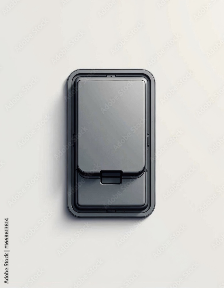 Poster sleek media hatch latch designed for secure access and protection
