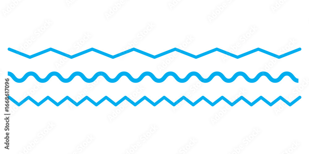 Poster waves line set. wiggly squiggle lines vector.