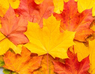 Fototapeta premium Autumn leaves, vibrant colors