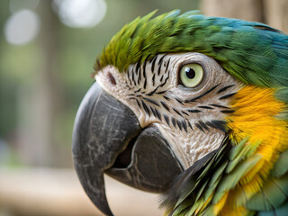 Fototapeta premium Parrot Eye Close-Up – Exotic Bird Photography Detail