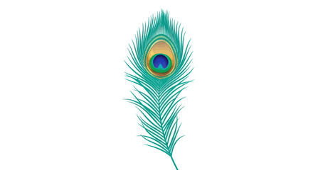 Obraz premium Vibrant Peacock Feather with Intricate Eye Pattern.
