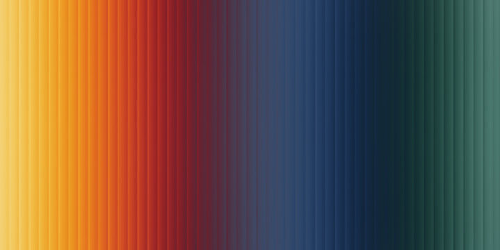 A vibrant gradient of vertical lines transitions smoothly from warm yellow and orange through deep red and blue to a cool green, creating a visually appealing abstract background
