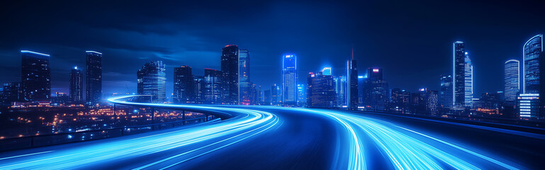 Obraz premium Neon City Highway