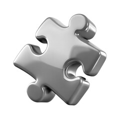 Obraz premium silver puzzle piece