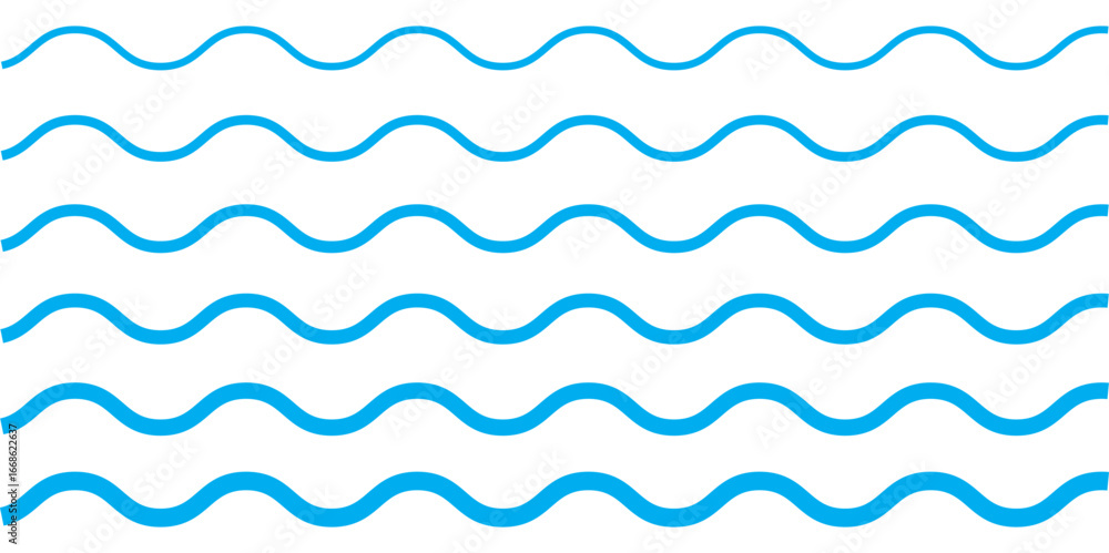 Poster wave line set. vector water waves. wave ornament pattern. set of wavy zigzag lines. wave thin line b