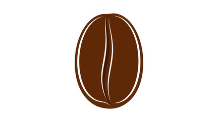 Closeup of a single roasted coffee bean.