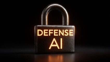 Metallic padlock with illuminated text