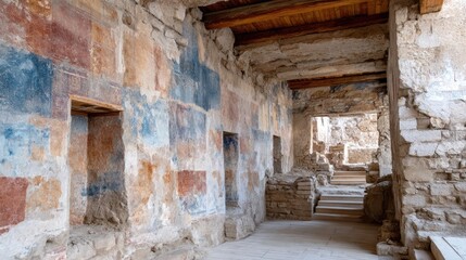 Faded Frescoes on Historic Chapel Walls