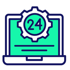 24-7 Support  Icon Element For Design