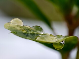 water drop on leaf