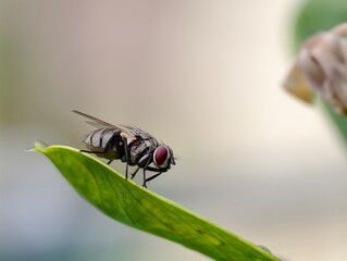fly on leaf