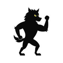 Werewolf Flexing Bicep With Tiny Dumbbell