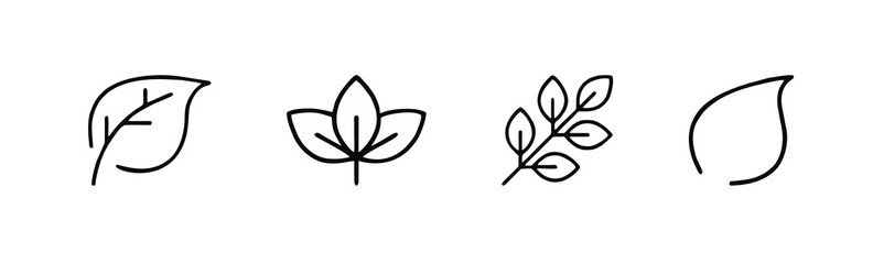 some stile icon leaf line art