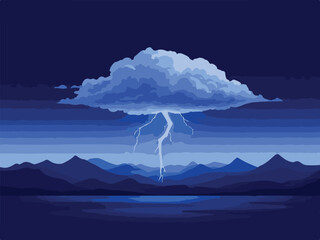 lightning over the lake