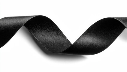 Black ribbon, curled