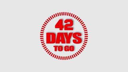 Countdown continues, only 42 days left for promotions, exclusive offers and event announcements