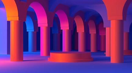 arches in the center of seville spain