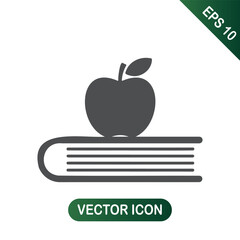 Apple on Book Icon