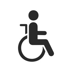 Wheelchair accessibility symbol on white background for inclusive design