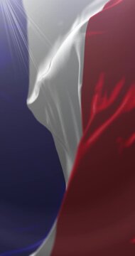 Flag of Somoto, Madriz Department, Nicaragua. Loop. 4K Vertical