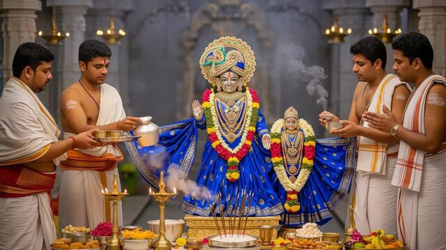 Varaha Jayanti  Hartalika Teej  Ganesh Chaturthi  Samvatsari Balarama Jayanti Hindu Deities Puja Ceremony in Temple