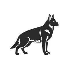 Fototapeta premium Silhouette of a standing german shepherd dog illustration