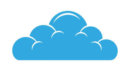 Blue cloud icon representing weather or digital storage.