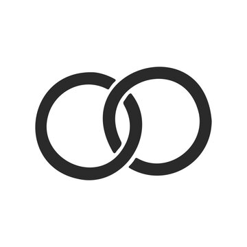 Simple interlocking rings symbolizing unity and connection