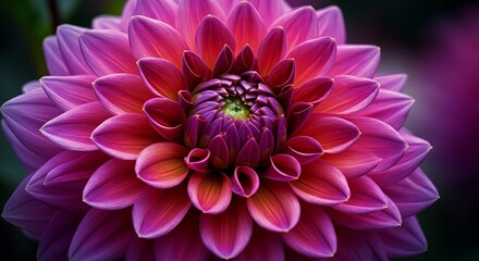 Pink dahlia flower closeup vibrant petals