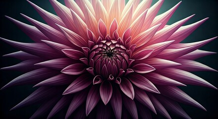 Purple dahlia flower closeup detail