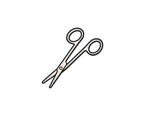 Surgical scissor flat vector icon illustration for medical healthcare related design element