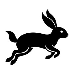 Rabbit Hop Silhouette