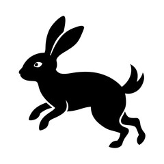 Rabbit Hop Silhouette