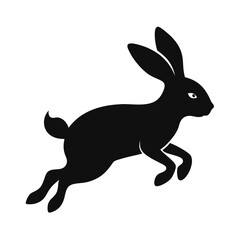 Rabbit Hop Silhouette