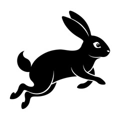 Rabbit Hop Silhouette
