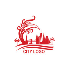 New York city logo and unique small city logo 