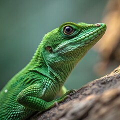 Small Green Iguana Closeup
