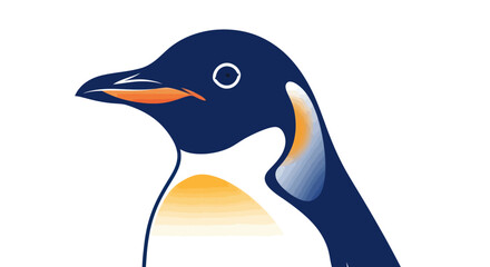 Close-up Illustration of a Penguin.