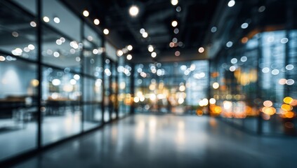 Fototapeta premium Blurred interior view of a modern building