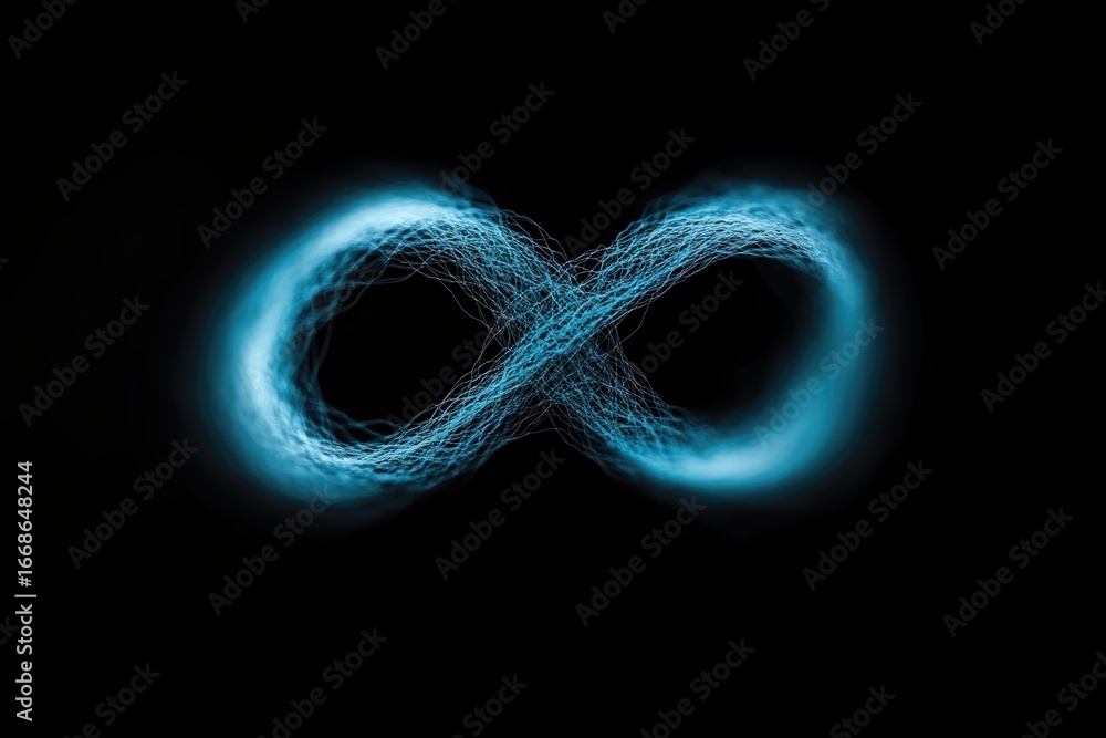 Poster network blue grow elements create an infinite loop design with vibrant energy