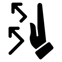 Early Prevention Glyph Black Silhouette Icon Design Vector - Early intervention and prevention strategies to reduce risks of mental health issues