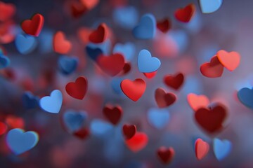 Abstract hearts in motion